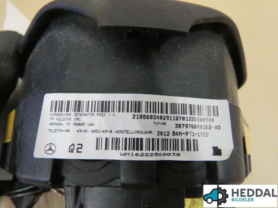 Airbag rattpute til Mercedes B-Klasse 2011-2018 (W246) (W246) (MERCEDES|A 000 860 52 03|)