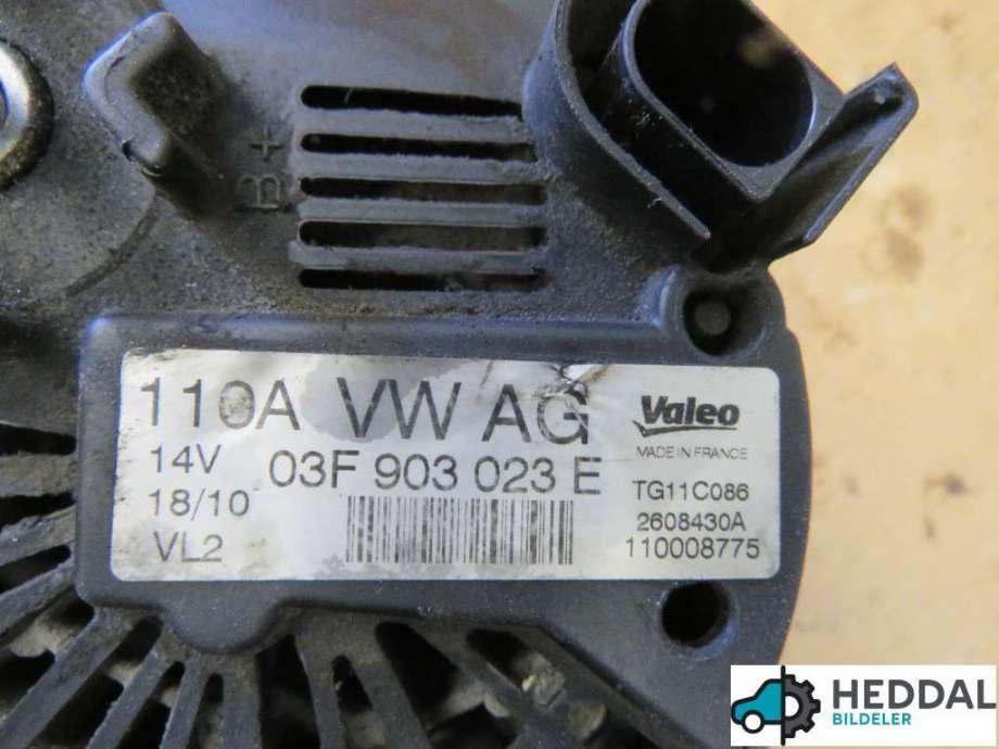 Dynamo til Škoda Fabia 2010-2014 (Type II, Fase 2)  (SKODA|03F 903 023 E|)