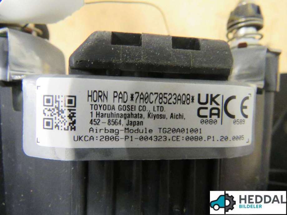 Airbag rattpute til Toyota bZ4X 2022-->>  (TOYOTA|4513042360C0|)