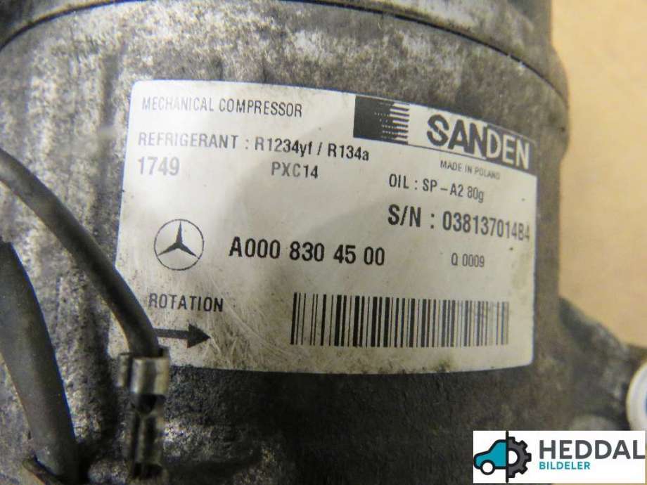 Aircondition kompressor til Mercedes Sprinter 2018-->> (907/910) (907/910) (MERCEDES|A 000 830 45 00|)
