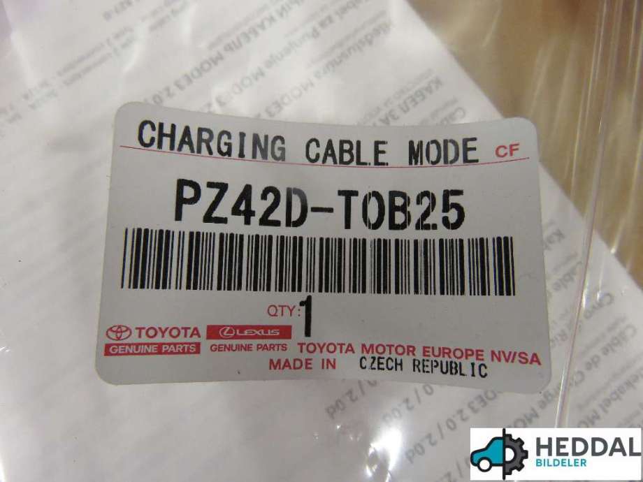 Batterilader kabel til Toyota bZ4X 2022-->>  (TOYOTA|PZ42D-70B25|)