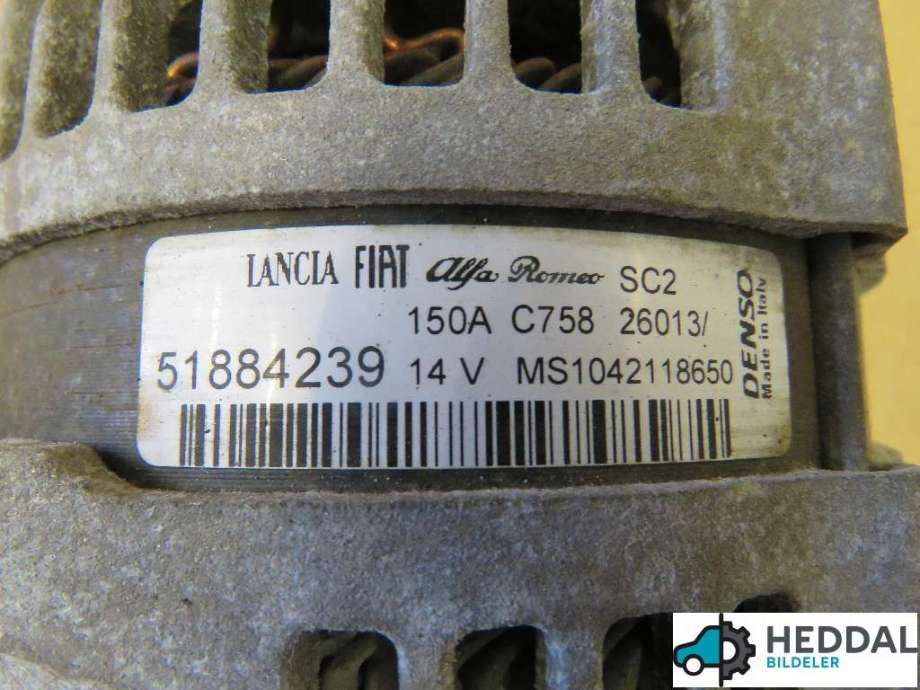 Dynamo til Alfa Romeo Giulietta 2010-2018  (ALFA ROMEO|51884239|)