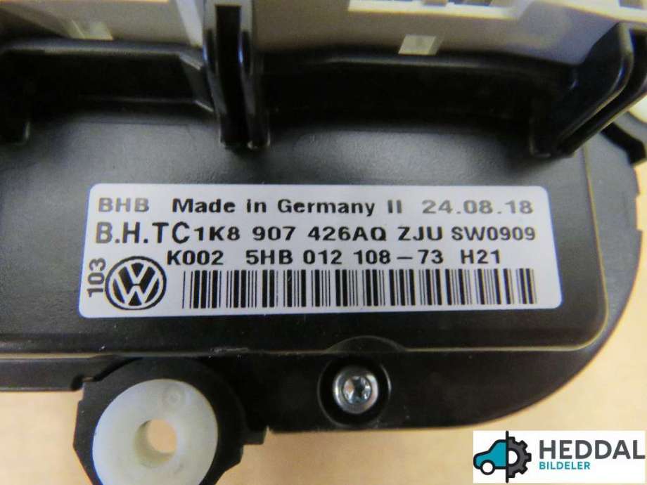 Varmeapparat betjening til VW Caddy 2015-2020 (Type III, Fase 3)  (VOLKSWAGEN|1K8 907 426 AQ|)