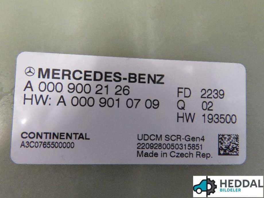 Styreenhet diverse til Mercedes Vito 2014-->> (W447) (W447) (MERCEDES|A0009002126|)