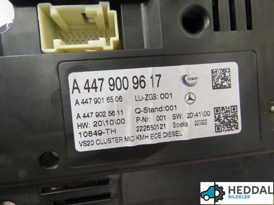Speedometer til Mercedes Vito 2014-->> (W447) (W447) (MERCEDES|A 447 900 96 17|)