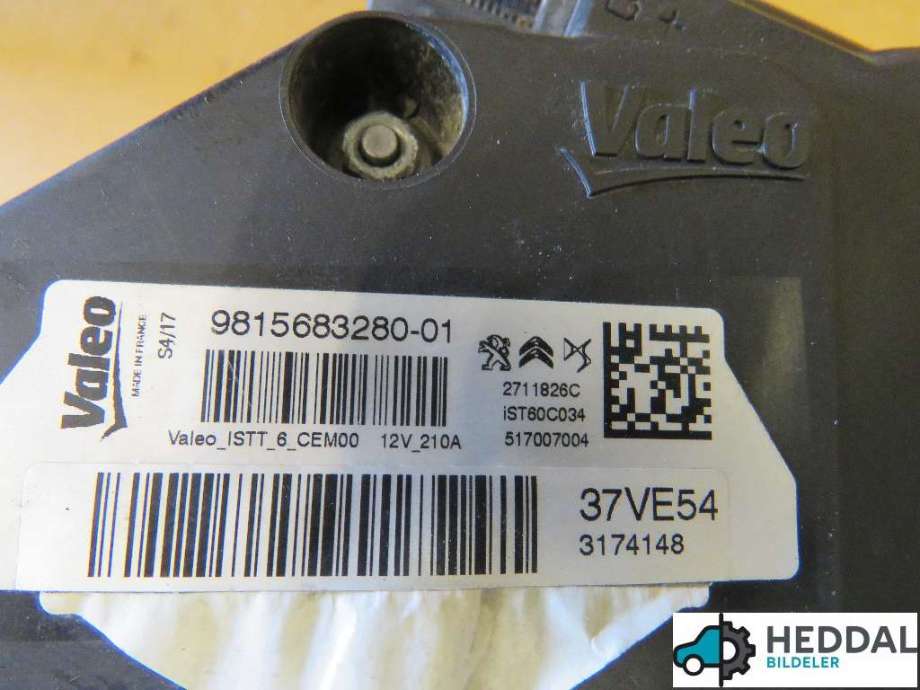 Dynamo til Toyota Proace 2016-->> (Type II)  (TOYOTA|9815683280-01|)