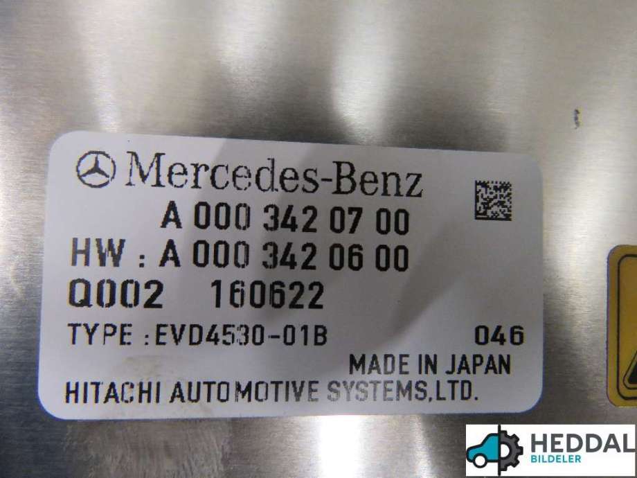 Inverter hybrid til Mercedes GLE 2015-2018 (Fase 2) (W166) (W166) (MERCEDES|A 000 342 07 00|)