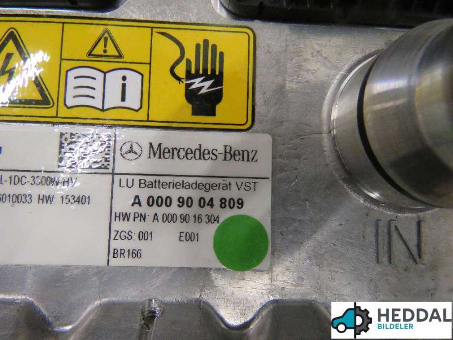 Batterilader (OBC - On Board Charger) til Mercedes GLE 2015-2018 (Fase 2) (W166) (W166) (MERCEDES|A0009004809|)