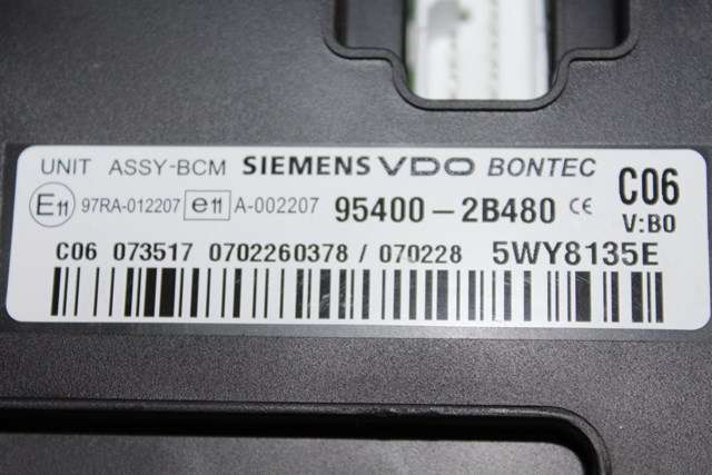 Styreenhet comfort (BCM) til Hyundai Santa Fe 2006-2009 (Type II, Fase 1)  (HYUNDAI|95400-2B480|)
