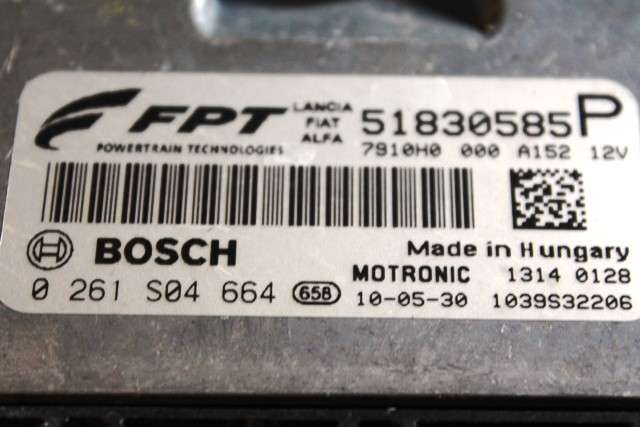 Styreenhet motor til Alfa Romeo MiTo 2008-2016 (BOSCH|0 261 S04 664|51830585 P|)