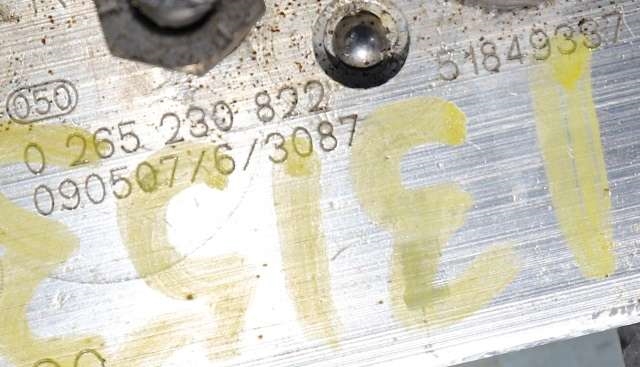 ABS sentral til Fiat 500 2008-2020 (BOSCH|0 265 230 822|51849337|)