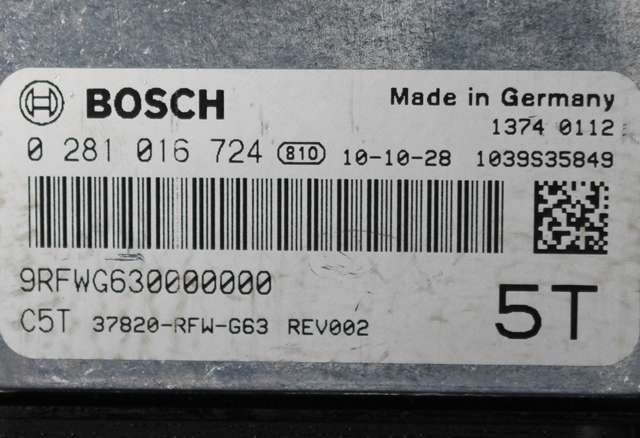 Styreenhet motor til Honda CR-V 2007-2012 (Type III)  (BOSCH|0 281 016 724|37820-RFW-G63|)