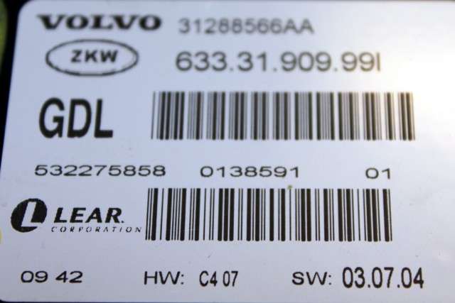 Styreenhet diverse til Volvo XC70 2008-2013 (Type II, Fase 1)  (VOLVO|31288566|)
