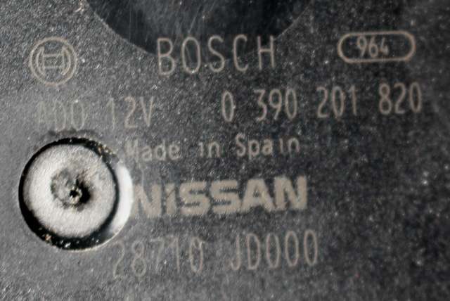 Viskermotor bakrute til Nissan Qashqai 2007-2010 (Type I, Fase 1) (BOSCH|0 390 201 820|28710-JD000|)