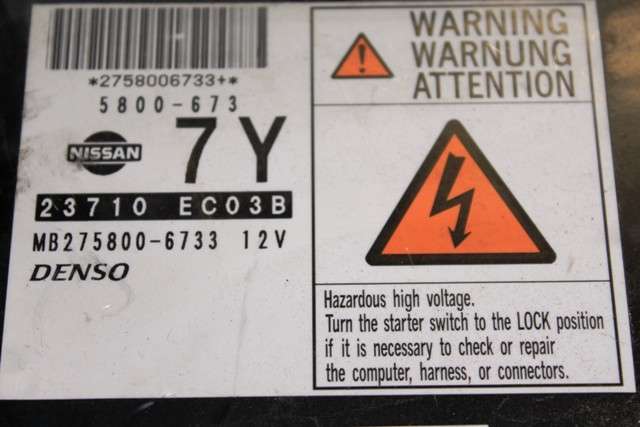 Styreenhet motor til Nissan Navara 2005-2010 (Fase 1) (D40) (D40) (DENSO|275800-6733|23710-EC03B|)