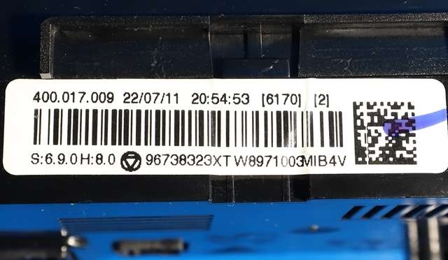 Varmeapparat betjening til Peugeot 5008 2010-2017 (Type I)  (PEUGEOT|96 738323 XT|)