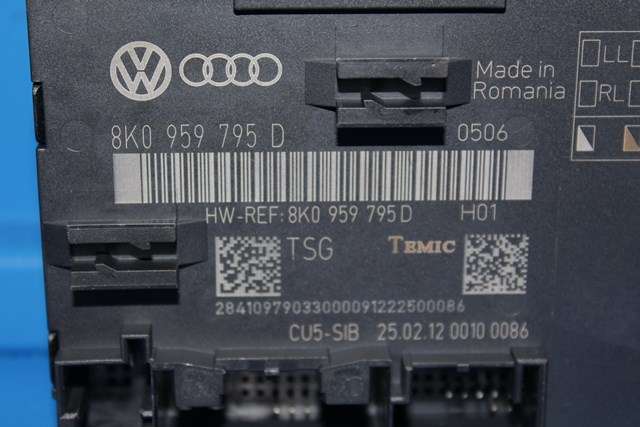 Styreenhet dør venstre bak til Audi Q5 2008-2012 (Type I, Fase 1) (VAG|8K0 959 795 D|)