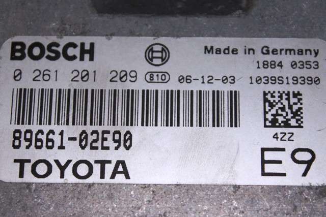 Styreenhet motor til Toyota Corolla 2007-2013  (BOSCH|0 261 201 209|89661-02E90|)