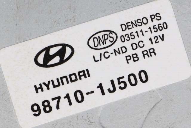 Viskermotor bakrute til Hyundai i20 2009-2014 (Type I) (HYUNDAI|98710-1J500|)