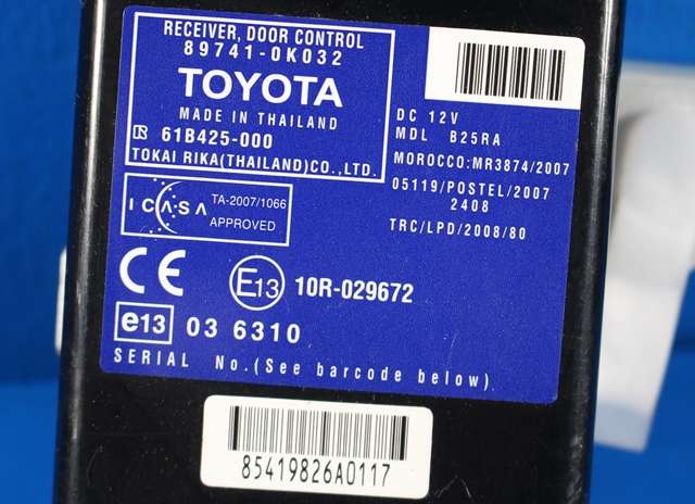 Styreenhet diverse til Toyota Hilux 2006-2011  (TOYOTA|89741-0K032|)