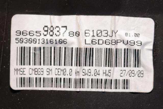 Instrumentpanel til Citroën Berlingo 2008-2015 (Type II, Fase 1) (CITROEN|96 659837 80|)