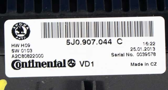 Varmeapparat betjening til Škoda Fabia 2010-2014 (Type II, Fase 2) (VAG|5J0 907 044 C|)