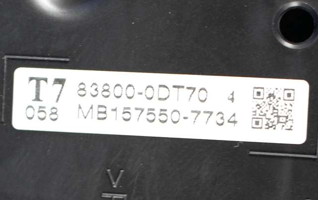 Instrumentpanel til Toyota Yaris 2012-2014 (Type III, Fase 1)  (DENSO|157550-7734|83800-0DT70|)