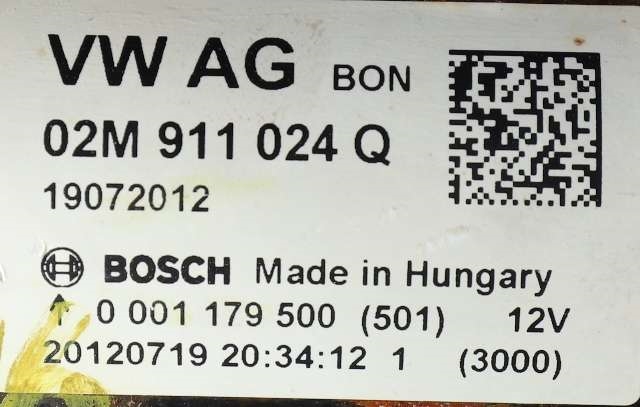 Starter til VW Up 2012-2019  (BOSCH|0 001 179 500|02M 911 024 Q|)