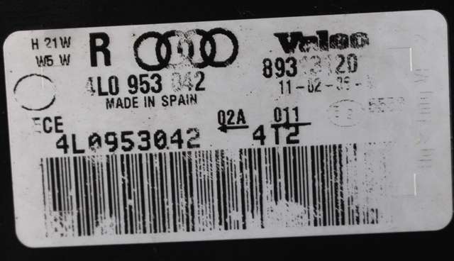 Blinklykt høyre til Audi Q7 2006-2010 (Type I, Fase 1) (VAG|4L0 953 042|)