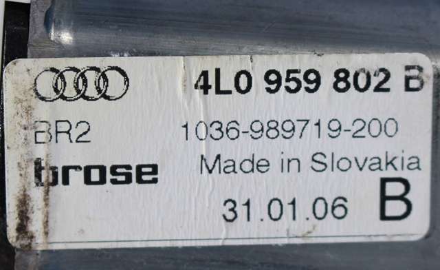 Ruteheis, kun motor, høyre bak til Audi Q7 2006-2010 (Type I, Fase 1)  (VAG|4L0 959 802 B|)