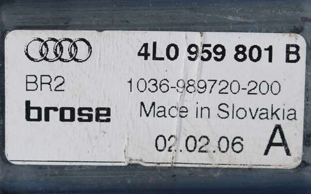 Ruteheis, kun motor, venstre foran til Audi Q7 2006-2010 (Type I, Fase 1)  (VAG|4L0 959 801 B|)