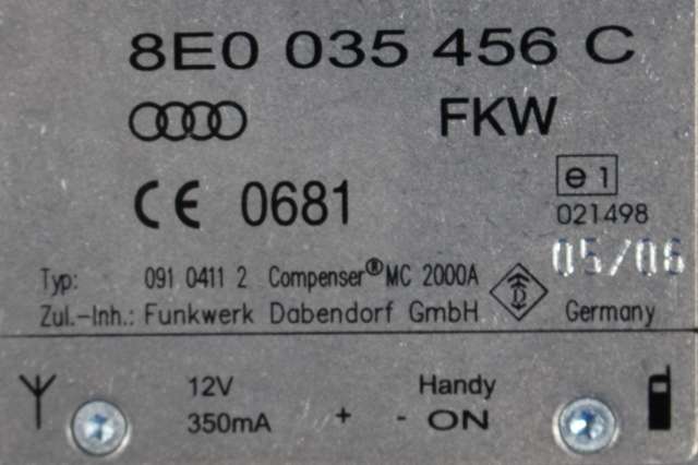 Antenne forsterker til Audi Q7 2006-2010 (Type I, Fase 1)  (VAG|8E0 035 456 C|)