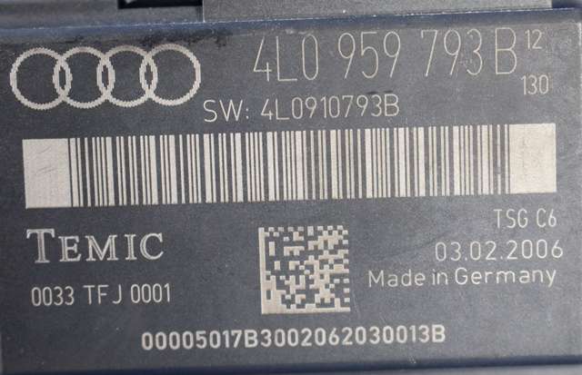 Styreenhet dør venstre foran til Audi Q7 2006-2010 (Type I, Fase 1)  (VAG|4L0 959 793 B|)