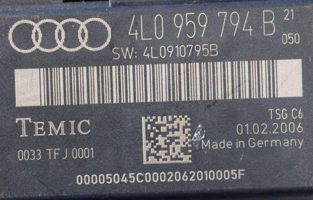 Styreenhet dør høyre bak til Audi Q7 2006-2010 (Type I, Fase 1) (VAG|4L0 959 794 B|)