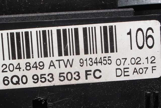 Bryter combi til VW Transporter / Caravelle 2009-2015 (Fase 2) (T5) (T5) (VAG|6Q0 953 503 FC|)