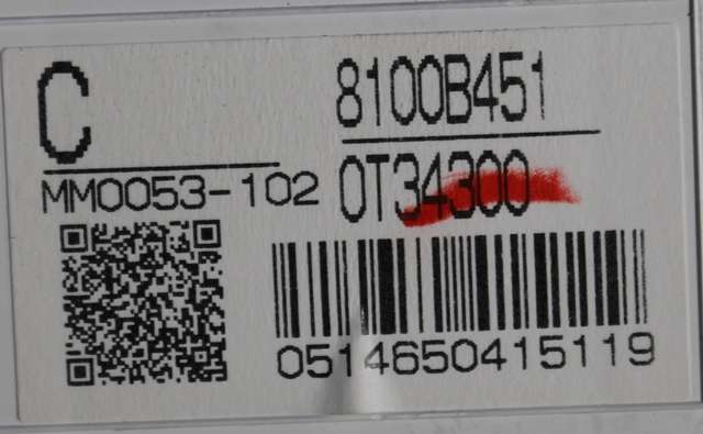 Instrumentpanel til Mitsubishi ASX 2010-2019  (MITSUBISHI|8100B451|)