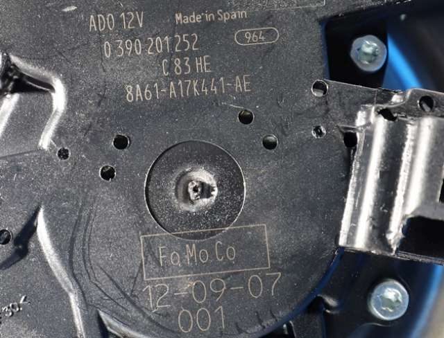 Viskermotor bakrute til Ford Fiesta 2008-2012 (Type VI, Fase 1)  (BOSCH|0 390 201 252|8A61-A17K441-AE|)