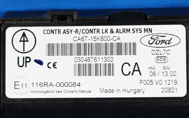 Styreenhet diverse til Ford Fiesta 2008-2012 (Type VI, Fase 1)  (FORD|CA6T-15K600-CA|)