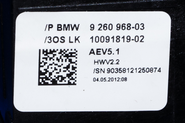 Girstang/girvelger automat til BMW 3-Serie 2012-2018 (F30/F31/F34) (F30/F31/F34) (BMW|9 260 968|)