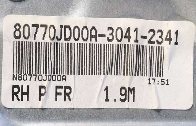 Ruteheis høyre foran til Nissan Qashqai 2010-2014 (Type I, Fase 2) (NISSAN|80770-JD00A|)