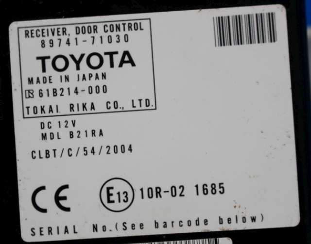 Styreenhet diverse til Toyota Hilux 2006-2011  (TOYOTA|89741-71030|)