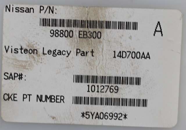 Styreenhet diverse til Nissan Pathfinder 2005-2010 (Fase 1) (R51) (R51) (NISSAN|98800-EB300|)