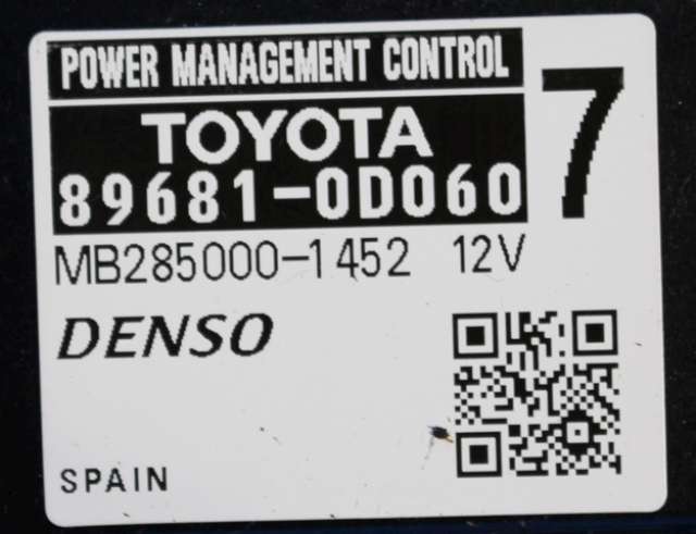 Styreenhet diverse til Toyota Yaris 2012-2014 (Type III, Fase 1)  (TOYOTA|89681-0D060|)