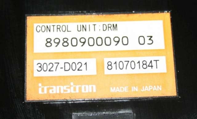 Styreenhet diverse til Isuzu D-Max 2007-2012 (Type I) (ISUZU|8980900090|)