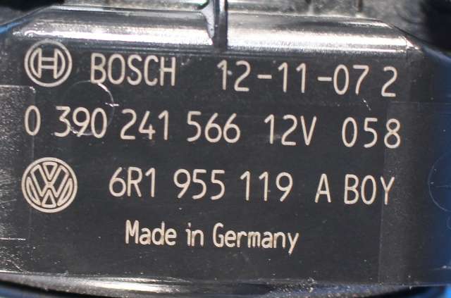 Viskermotor frontrute komplett m/overføring til Škoda Citigo 2012-2019  (BOSCH|0 390 241 566|6R1 955 119 A|)
