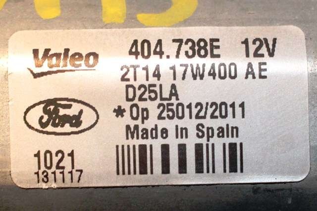 Viskermotor bakrute høyre til Ford Transit Connect 2009-2013 (Type I, Fase 2)  (FORD|2T14-17W400-AE|)