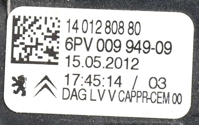 Pedal gass til Citroën Jumpy 2007-2016 (Type II) (HELLA|6PV 009 949-09|14 012808 80|)