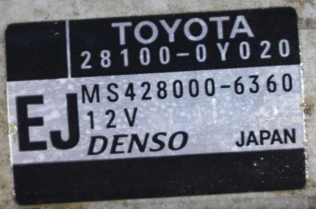 Starter til Toyota Auris 2010-2012 (Type I, Fase 2) (DENSO|428000-6360|28100-0Y020|)