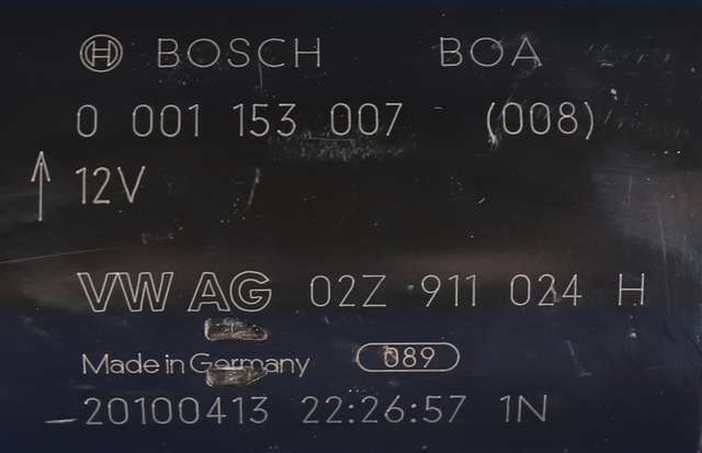 Starter diesel til Audi A3 2009-2012 (Type II, Fase 2) (BOSCH|0 001 153 007|02Z 911 024 H|)