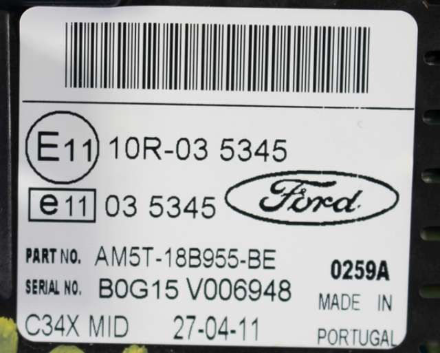 Instrument kjørecomputer til Ford C-Max 2010-2015 (Type II, Fase 1)  (FORD|AM5T-18B955-BE|)